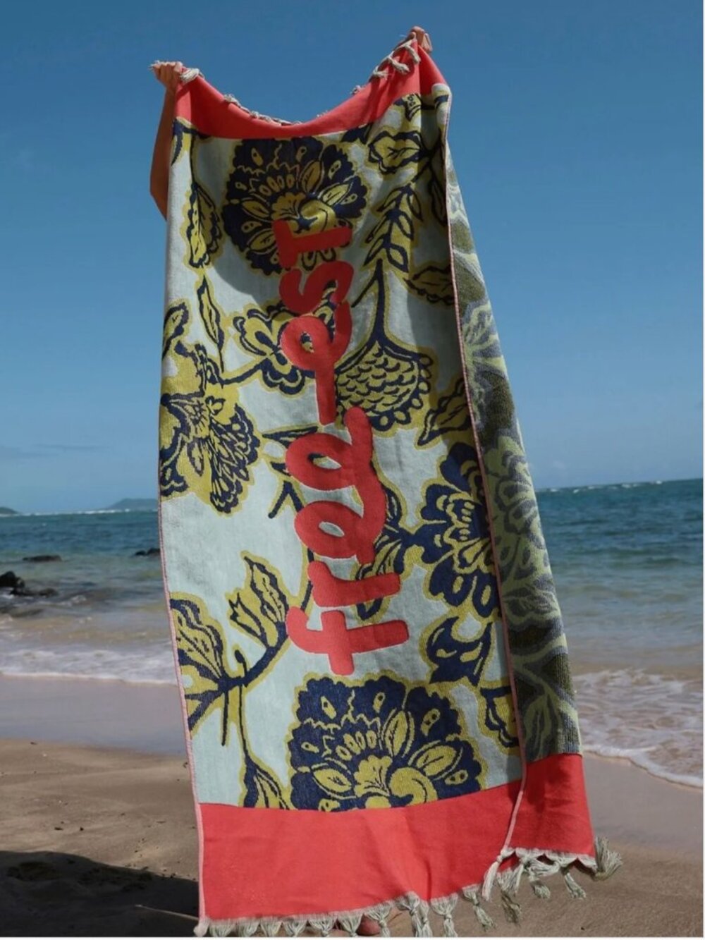 NWT Free People Free-est Eden Fringe beach Towel  XL